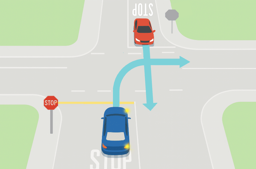 Practice driving test - intersection