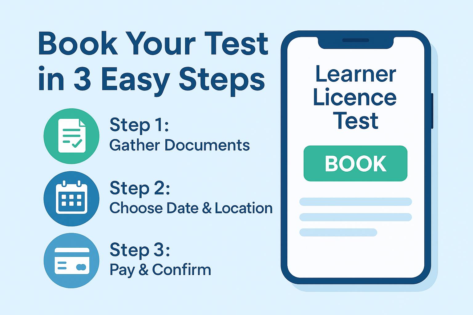 Book your learner license test