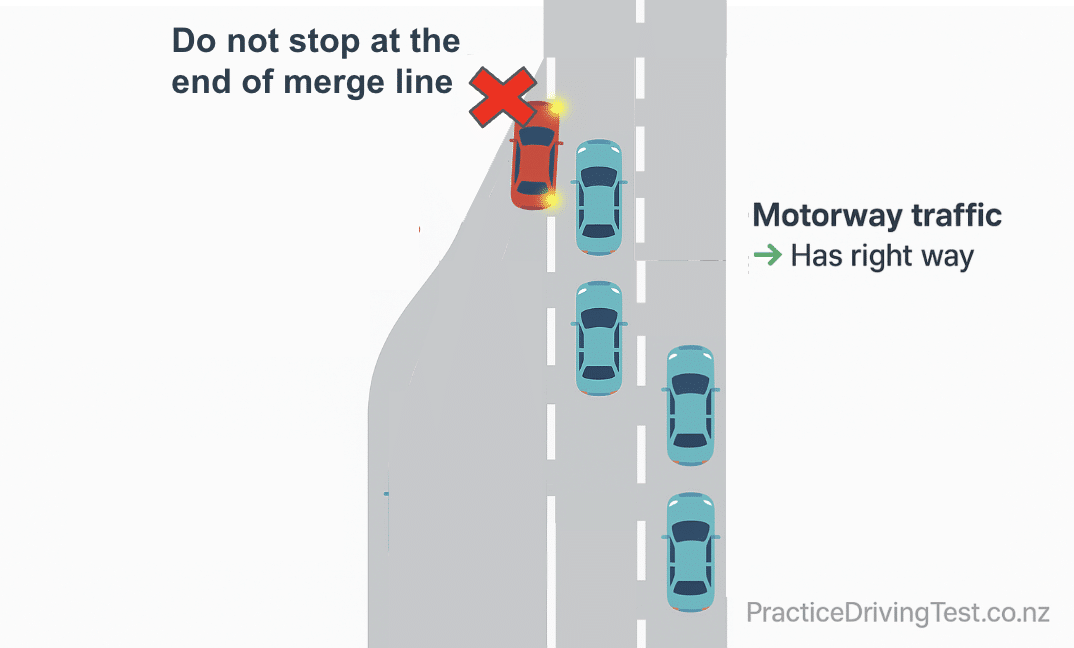 Motorway merge rules NZ learners licence test
